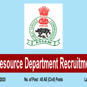 Water Resources Department Recruitment 2025