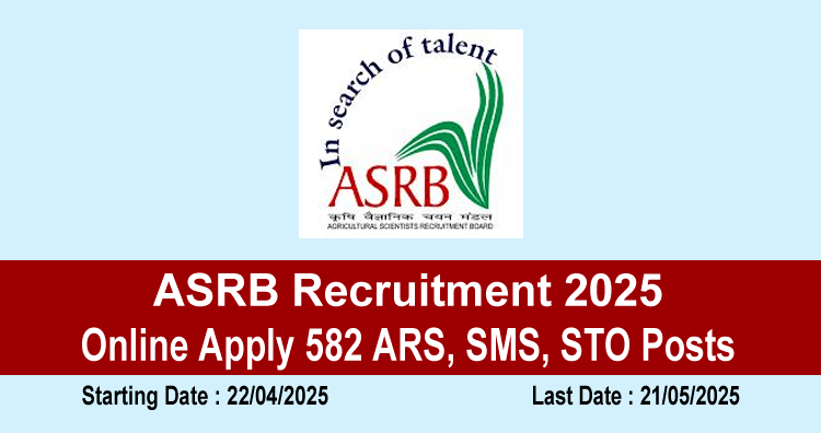 ASRB Recruitment 2025