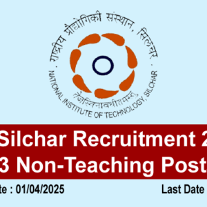 NIT Silchar Recruitment 2025