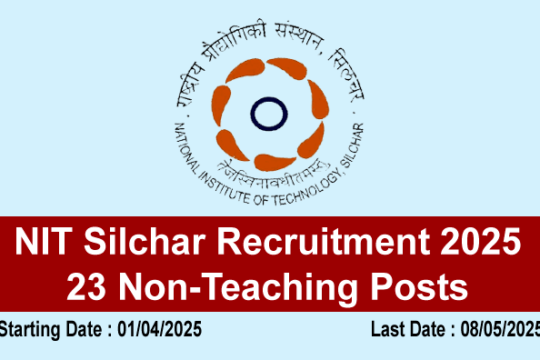 NIT Silchar Recruitment 2025