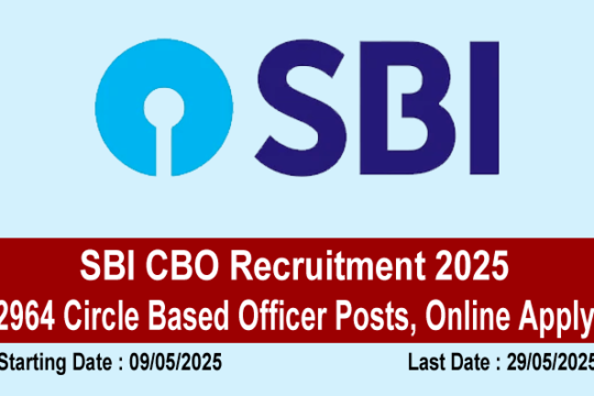 SBI CBO Recruitment 2025