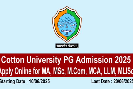 Cotton University PG Admission