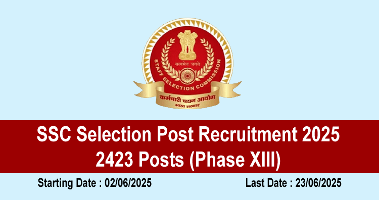 SSC Selection Post Recruitment 2025