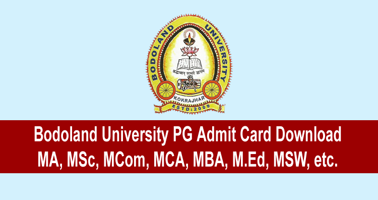 Bodoland University PG Admit Card