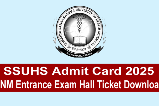 SSUHS Admit Card