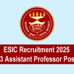 ESIC Recruitment
