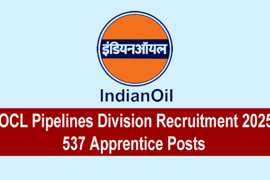 IOCL Pipelines Division Recruitment