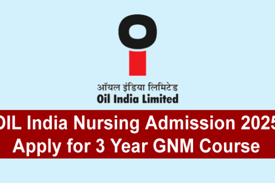 OIL India Nursing Admission