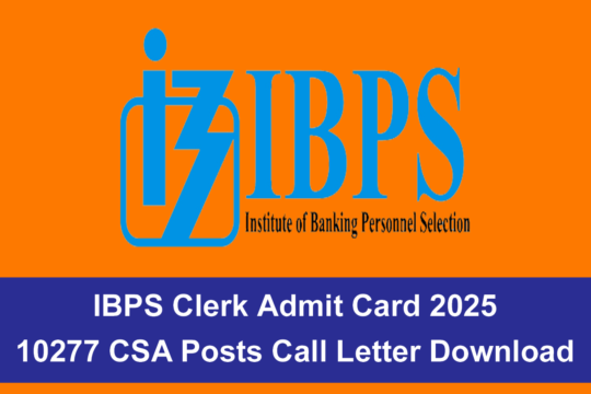 IBPS Clerk Admit Card
