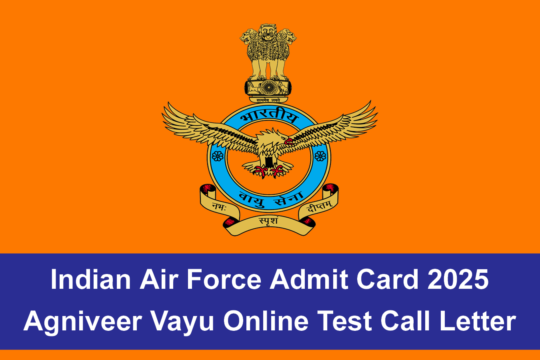 Indian Air Force Admit Card