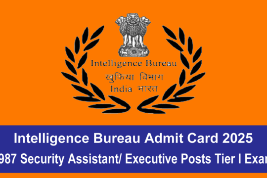 Intelligence Bureau Admit Card