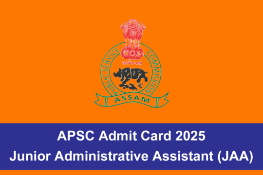 APSC Admit Card