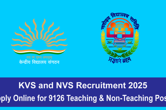 KVS and NVS Recruitment