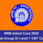 RRB Admit Card