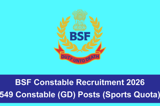 BSF Constable Recruitment 2026