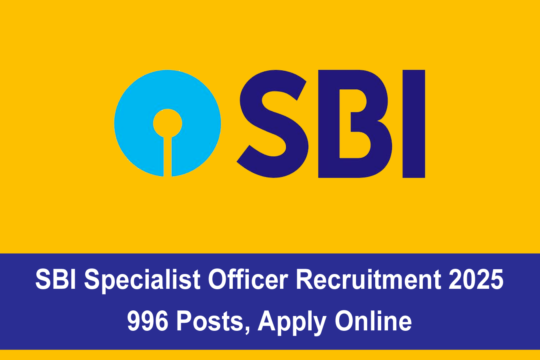 SBI Specialist Officer Recruitment