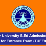 Tezpur University B.Ed Admission