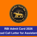RBI Admit Card